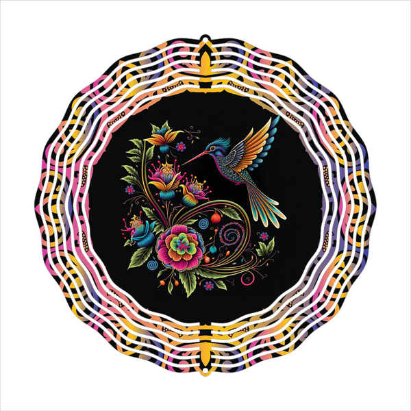 Neon Hummingbird - Wind Spinner - Sublimation Transfers