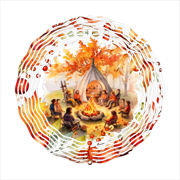 Autumn Camping - Wind Spinner - Sublimation Transfers