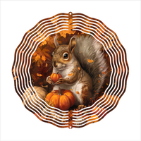 Fall Squirrel - Wind Spinner - Sublimation Transfers