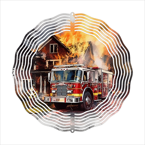 Fire Truck - Wind Spinner - Sublimation Transfers