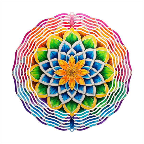 Vibrant Flower - Wind Spinner - Sublimation Transfers