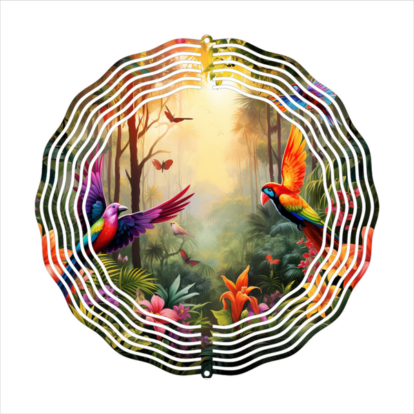 Parrots in Jungle - Wind Spinner - Sublimation Transfers