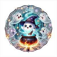 Ghost Cauldron - Wind Spinner - Sublimation Transfers