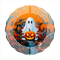 Ghost and Jack-o-Lantern - Wind Spinner - Sublimation Transfers