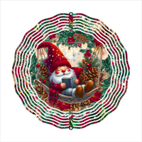 Cozy Christmas Gnome - Wind Spinner - Sublimation Transfers