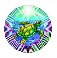 Sea Turtle - Wind Spinner - Sublimation Transfers