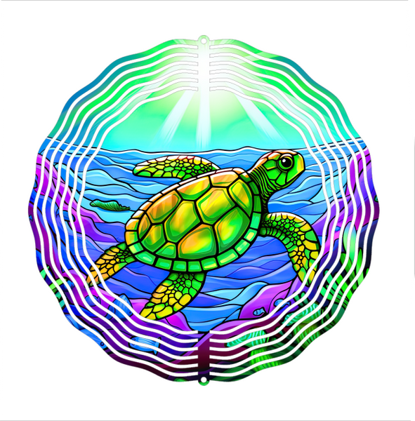 Sea Turtle - Wind Spinner - Sublimation Transfers