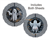 2 pc. - Halloween Ghost - Wind Spinner - Sublimation Transfers