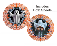 2 pc. - Halloween Ghost - Wind Spinner - Sublimation Transfers