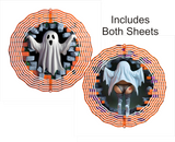 2 pc. - Halloween Ghost - Wind Spinner - Sublimation Transfers