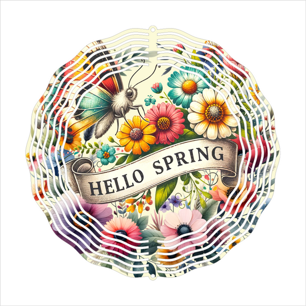 Hello Spring - Wind Spinner - Sublimation Transfers