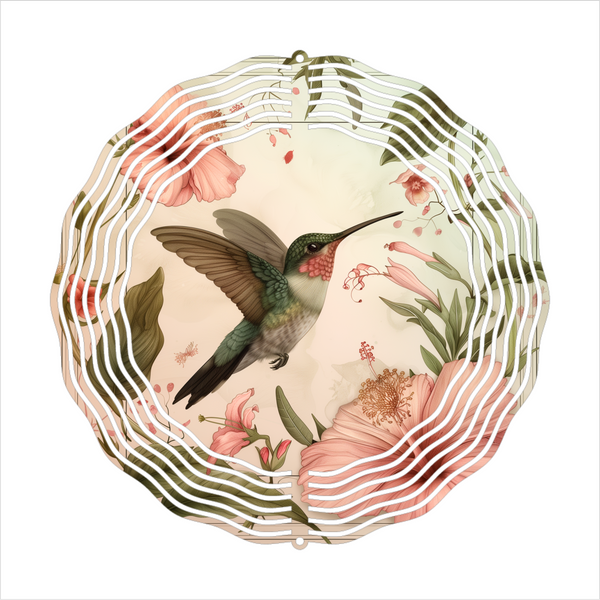 Hummingbird - Wind Spinner - Sublimation Transfers