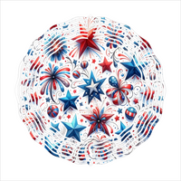 Patriotic Stars - Wind Spinner - Sublimation Transfers