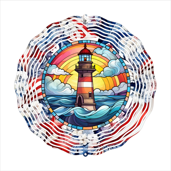 Lighthouse - Wind Spinner - Sublimation Transfers