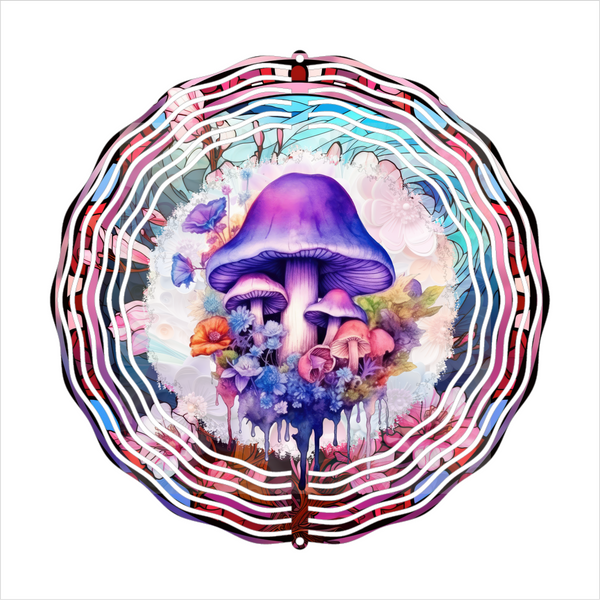 Magic Mushroom - Wind Spinner - Sublimation Transfers