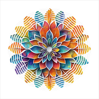 Flower Mandela - Wind Spinner - Sublimation Transfers