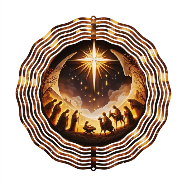 Nativity Scene - Wind Spinner - Sublimation Transfers