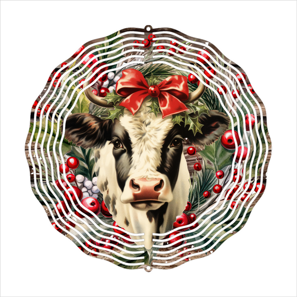Christmas Cow - Wind Spinner - Sublimation Transfers