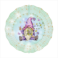 Peace Gnome - Wind Spinner - Sublimation Transfers