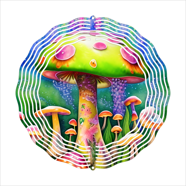 Mushrooms - Wind Spinner - Sublimation Transfers