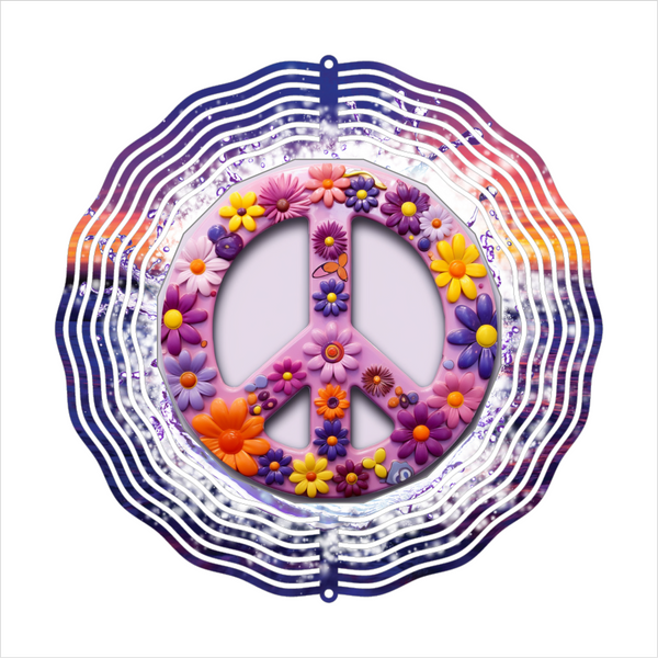 Peace Sign - Wind Spinner - Sublimation Transfers