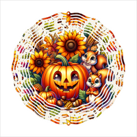 Pumpkin & Squirrels - Wind Spinner - Sublimation Transfers