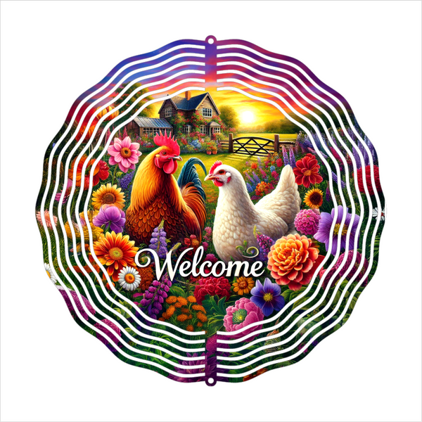 Country Chickens - Wind Spinner - Sublimation Transfers