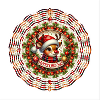 Merry Christmas Reindeer - Wind Spinner - Sublimation Transfers