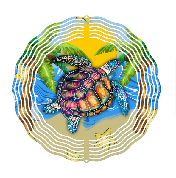 Sea Turtle - Wind Spinner - Sublimation Transfers