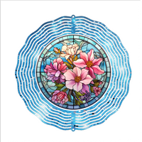 Stained Glass Floral - Wind Spinner - Sublimation Transfers