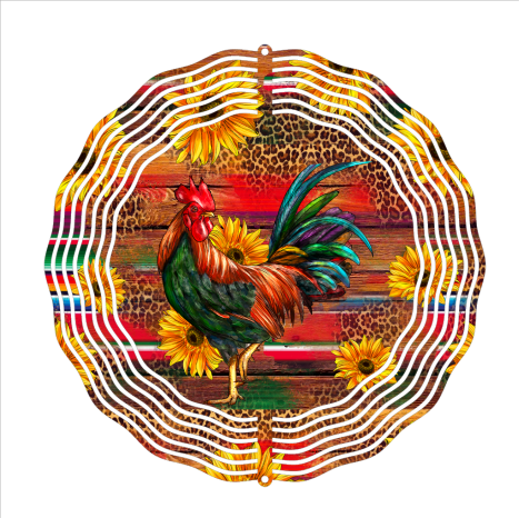 Country Chickens - Wind Spinner - Sublimation Transfers