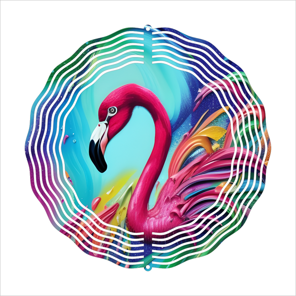 Flamingo - Wind Spinner - Sublimation Transfers