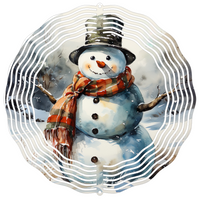 Snowman - Wind Spinner - Sublimation Transfers