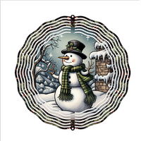 Snowman - Wind Spinner - Sublimation Transfers