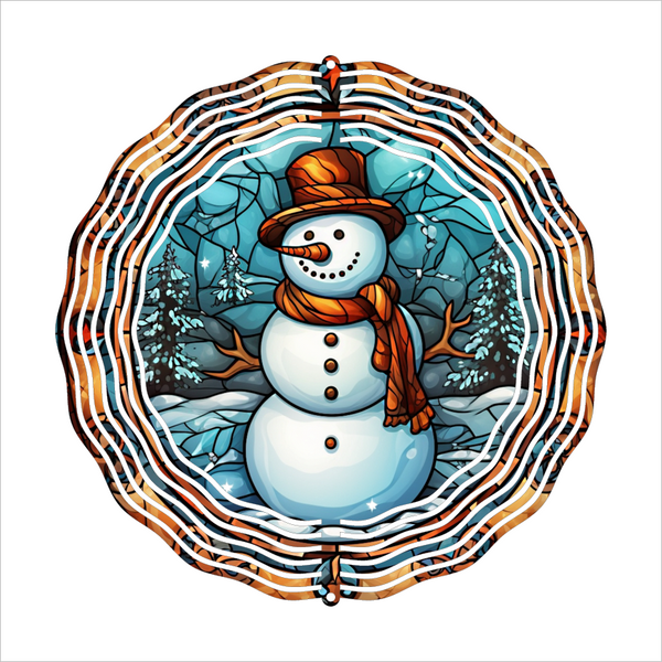 Snowman - Wind Spinner - Sublimation Transfers