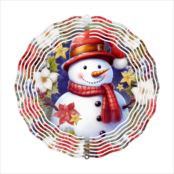 Snowman - Wind Spinner - Sublimation Transfers