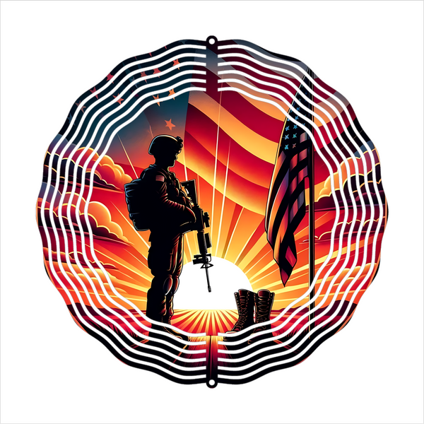 Soldier - Wind Spinner - Sublimation Transfers