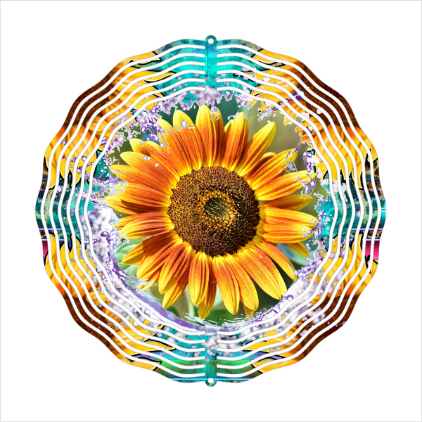 Large Sunflower - Wind Spinner - Sublimation Transfers