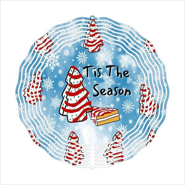Tis The Season Cakes - Wind Spinner - Sublimation Transfers