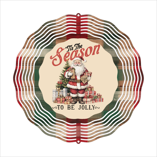 Tis The Season To Be Jolly - Wind Spinner - Sublimation Transfers