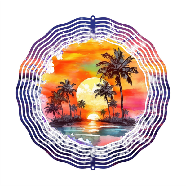 Tropical Paradise - Wind Spinner - Sublimation Transfers