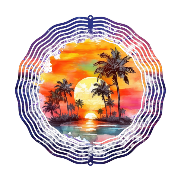 Beach Scene - Wind Spinner - Sublimation Transfers