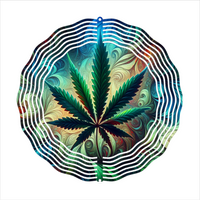 Weed Leaf - Wind Spinner - Sublimation Transfers