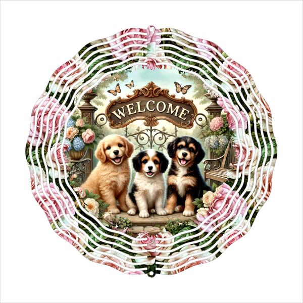 Welcome Puppies - Wind Spinner - Sublimation Transfers