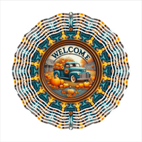 Welcome Autumn Truck - Wind Spinner - Sublimation Transfers