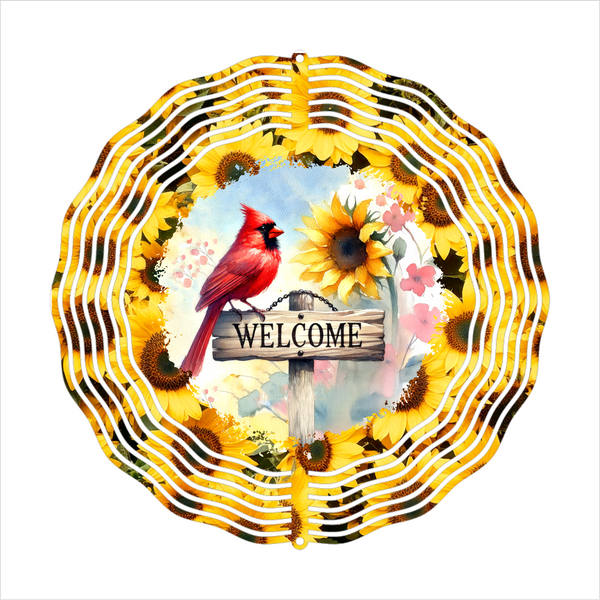 Spring Cardinal - Wind Spinner - Sublimation Transfers