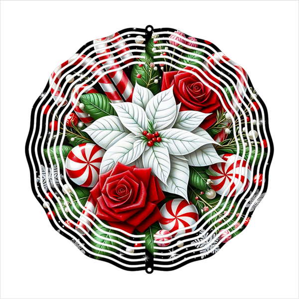 Christmas Poinsettias - Wind Spinner - Sublimation Transfers