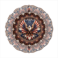 Patriotic American Eagle - Wind Spinner - Sublimation Transfers