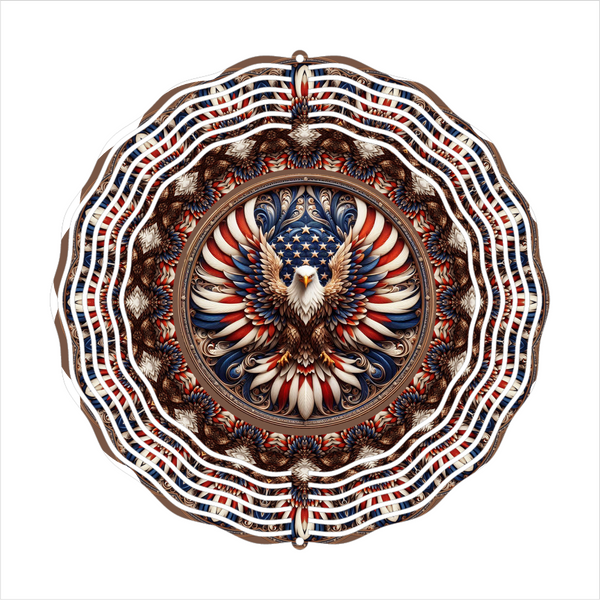 Patriotic American Eagle - Wind Spinner - Sublimation Transfers