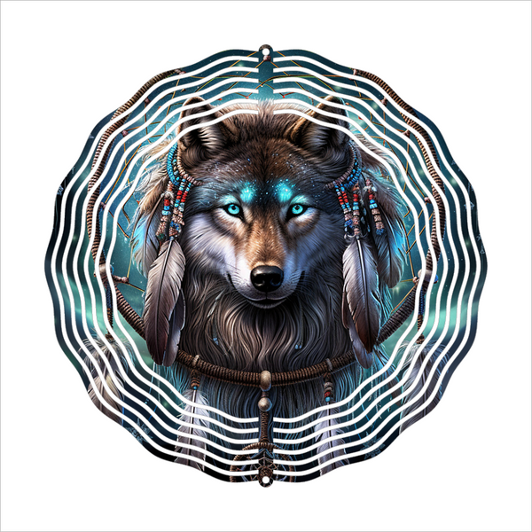 Wolf - Wind Spinner - Sublimation Transfers